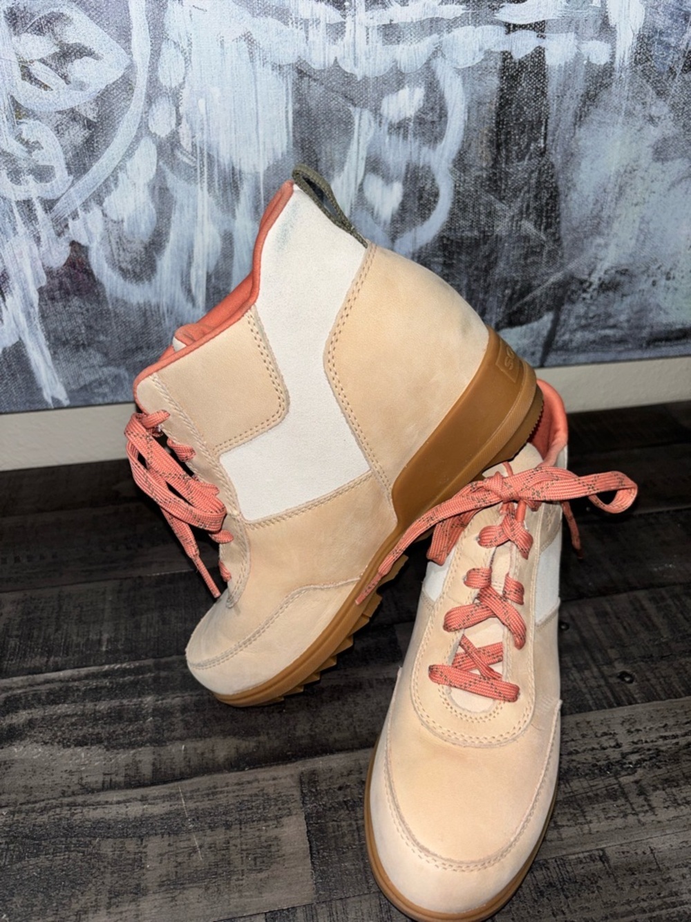 Sorel Women's Evie Sport Lace wedge booties SZ 7.5​ - Picture 2 of 13